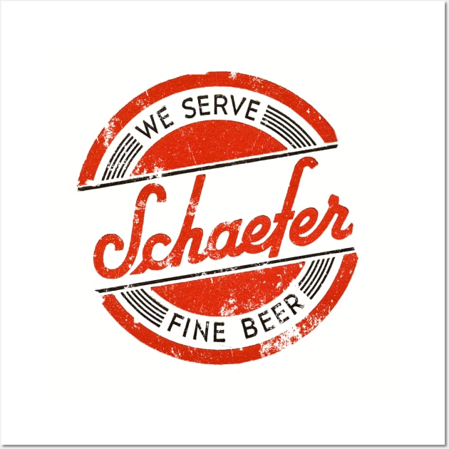 Schaefer Beer Wall Art by retrorockit